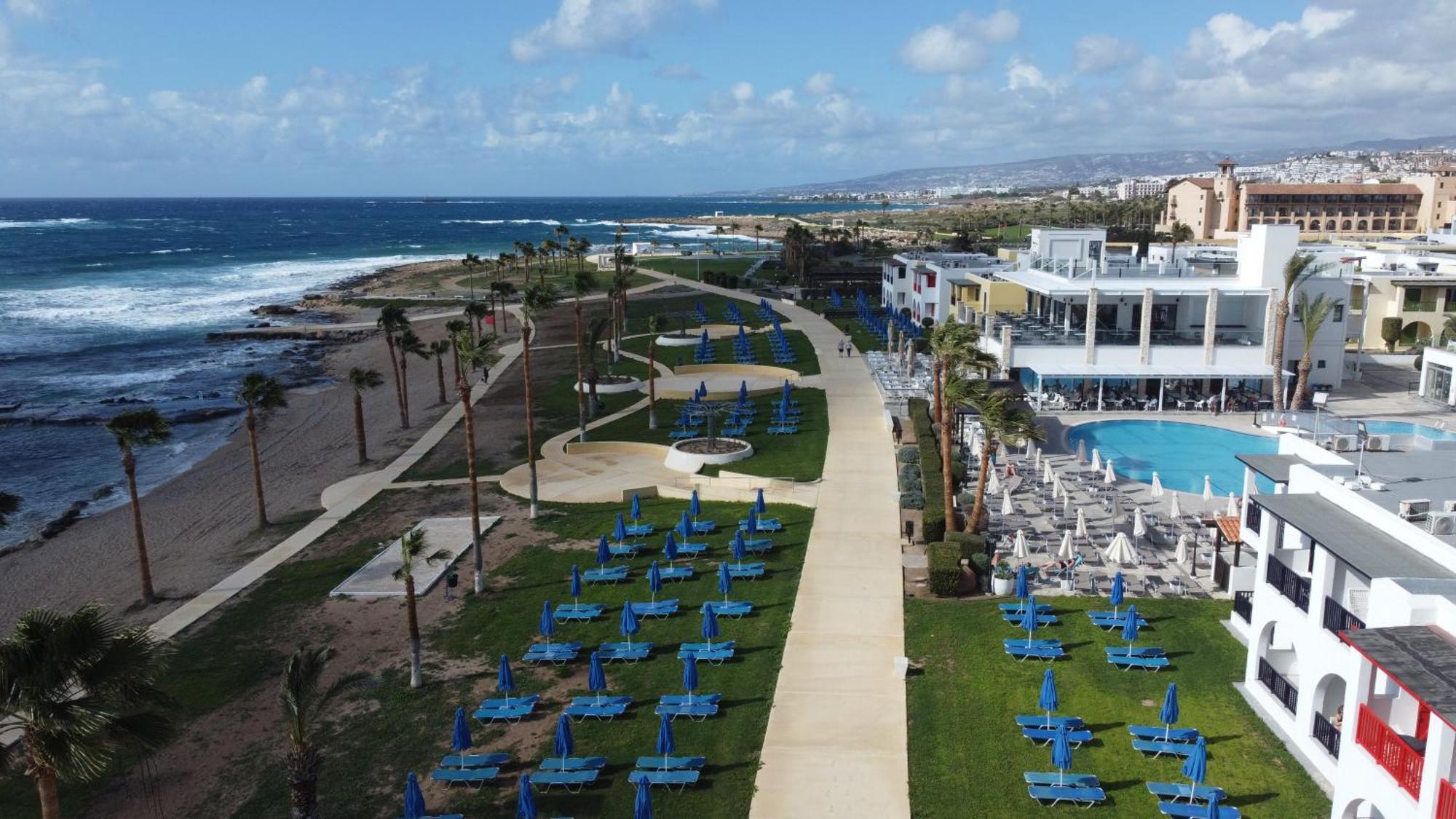 KoniaEden Blue-Horizon 1B, Paphos, Sea View, Poolアパートメント エクステリア 写真