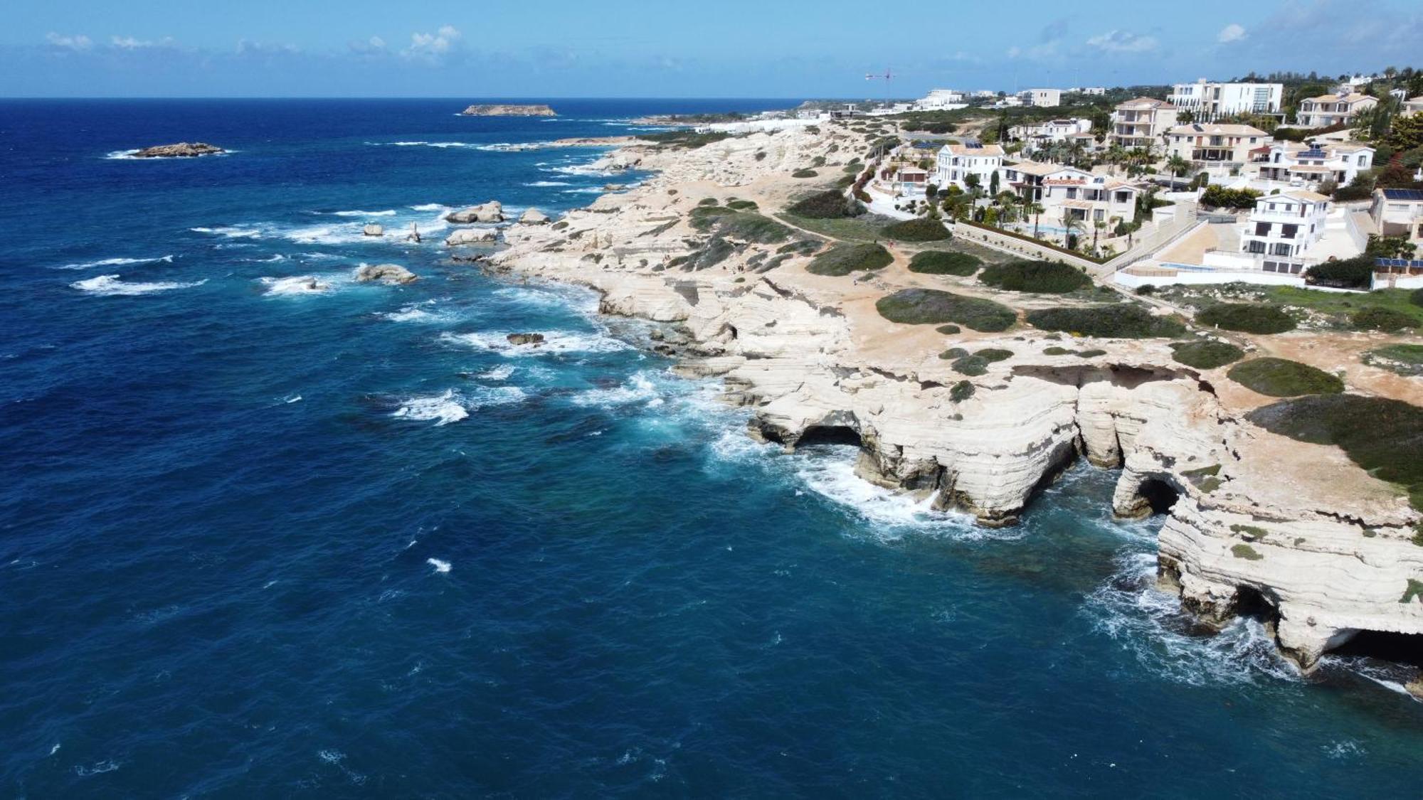 KoniaEden Blue-Horizon 1B, Paphos, Sea View, Poolアパートメント エクステリア 写真