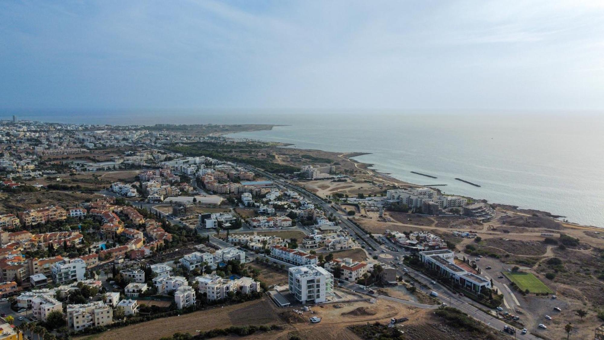 KoniaEden Blue-Horizon 1B, Paphos, Sea View, Poolアパートメント エクステリア 写真