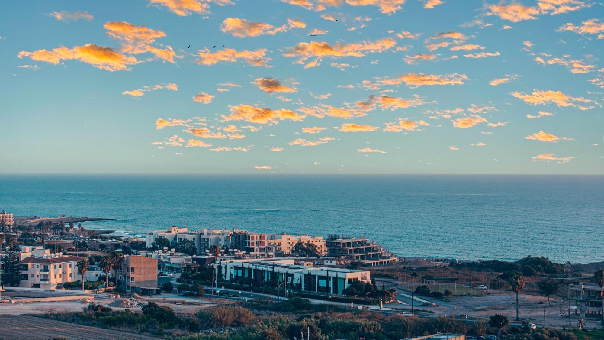 KoniaEden Blue-Horizon 1B, Paphos, Sea View, Poolアパートメント エクステリア 写真